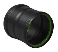 Enkelwandig 100 mm Koppelstuk v/v pelletkachel zwart 341129