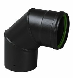 Enkelwandig 100 mm Bocht 90 pelletkachel 341429