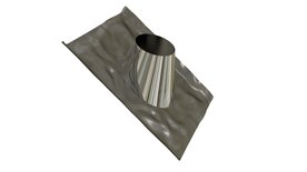 Dubbelwandig 150 mm Dakdoorvoer met lood en stormkraag 30?-45 15538