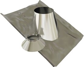 Dubbelwandig130 mm  Dakdoorvoer met lood & stormkraag 30?-45 15128