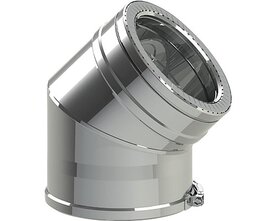 Dubbelwandig 100 mm Bocht 45 505108