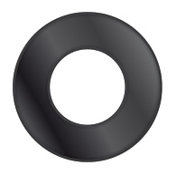 EW 100 mm  Rozet pelletkachel zwart